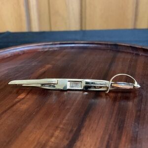 Swank gold tone sword tie clip